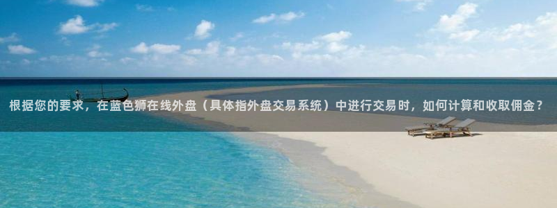 焦点娱乐平台注册账号：根据您的要求，在蓝色狮在线外盘（具体指外盘交易系统）中进行交易时，如何计算和收取佣金？